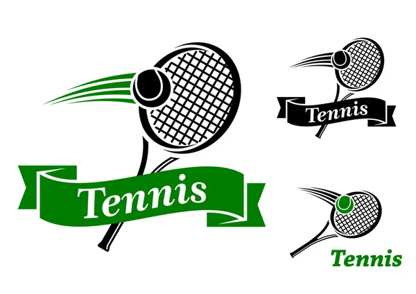 Emblemas de deportes de tenis — Archivo Imágenes Vectoriales