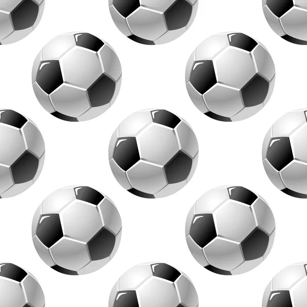 Football or soccer ball seamless pattern — Stock Vector