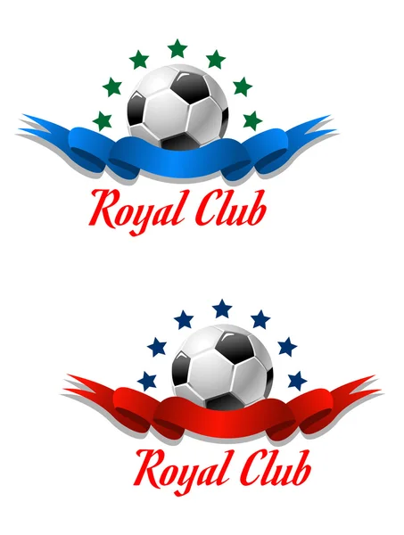 Emblema do campeonato de futebol Royal Club — Vetor de Stock