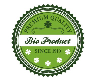 Yeşil bio ürün etiket tasarımı