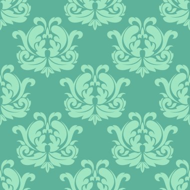 ışık yeşil sorunsuz damask deseni