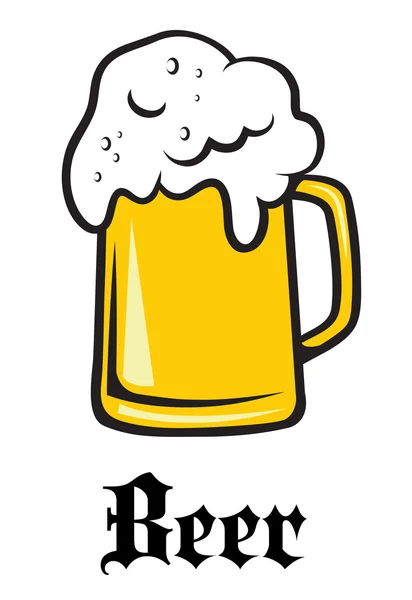 Bier tankard embleem — Stockvector