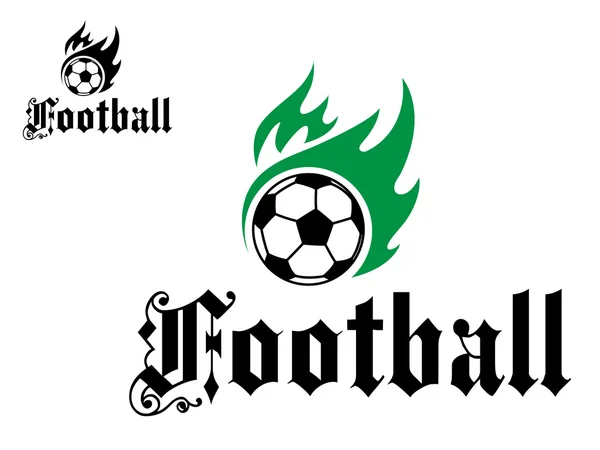 Fußball oder Fußballabzeichen — Stockvektor