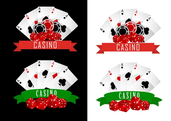 Símbolos de casino — Vetor de Stock