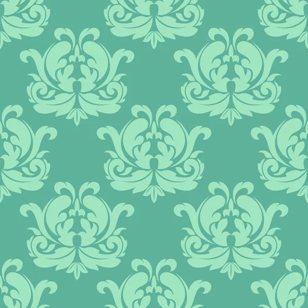 Light green seamless damask pattern — Stock Vector