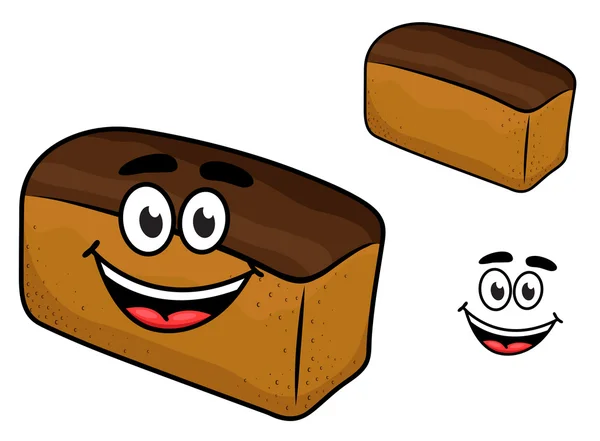 Pane sorridente appena impacchettato di pane marrone — Vettoriale Stock