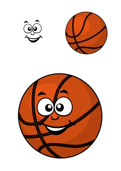 Isolated basketball ball with a happy face — Stock Vector