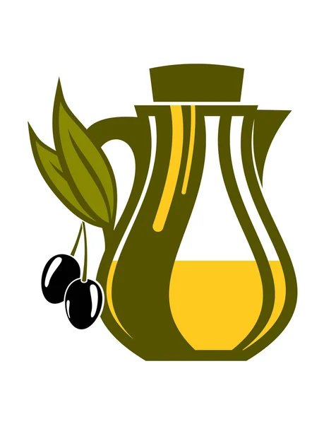 Jar of fresh golden olive oil — Stock Vector