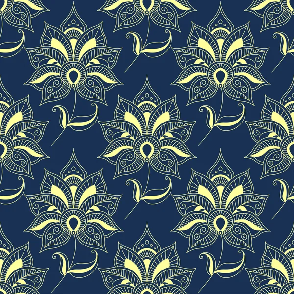 Paisley motif floral sans couture — Image vectorielle
