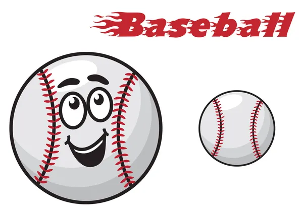 Bola de desenho animado de beisebol — Vetor de Stock
