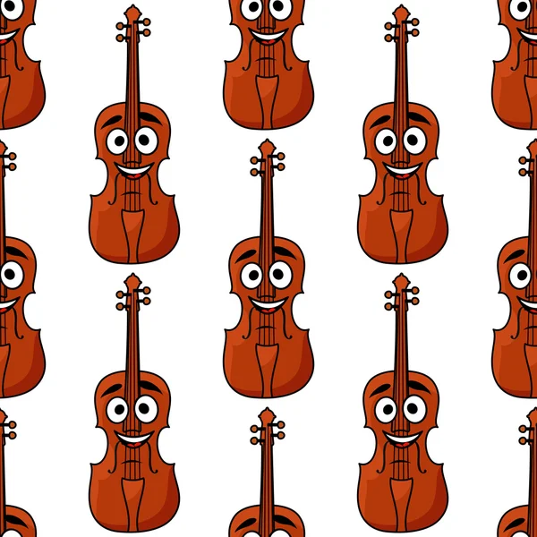 Padrão sem costura de violinos clássicos — Vetor de Stock