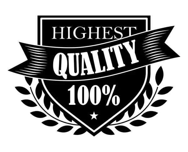 Highest Quality label — Stock Vector