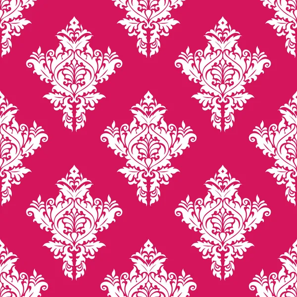 Patrón rosa y blanco sin costuras florales — Archivo Imágenes Vectoriales