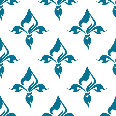 Classical French fleur-de-lis seamless pattern clipart