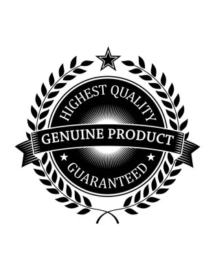 Highest Quality Guaranteed Genuine label clipart