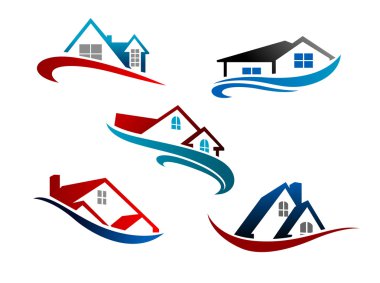 Set of real estate icons clipart