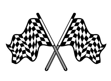 Damalı bayrak sallayarak çifti geçti