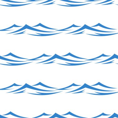Undulating waves seamless background pattern clipart