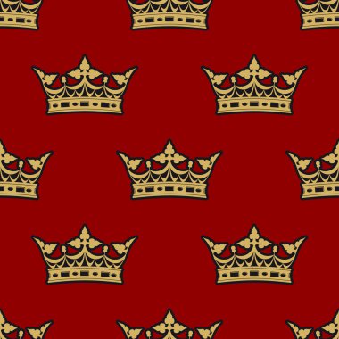 Golden crown sorunsuz arka plan deseni