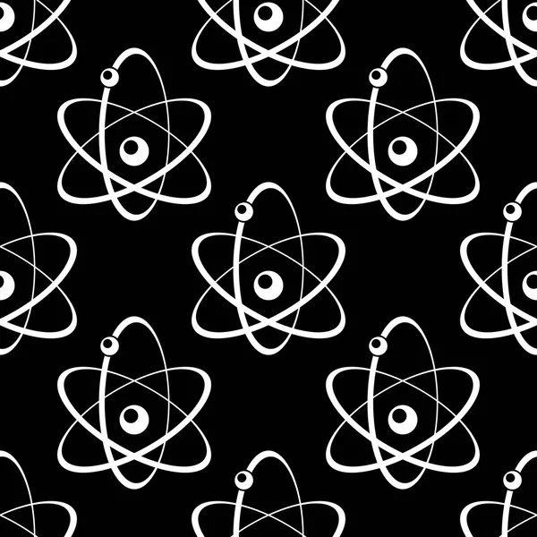 Seamless pattern of atoms and molecules — Stock Vector