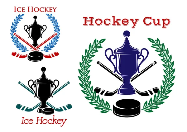 Ishockey emblem och symboler — Stock vektor