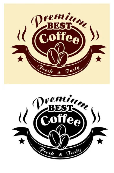 Bandiera caffè Premium — Vettoriale Stock