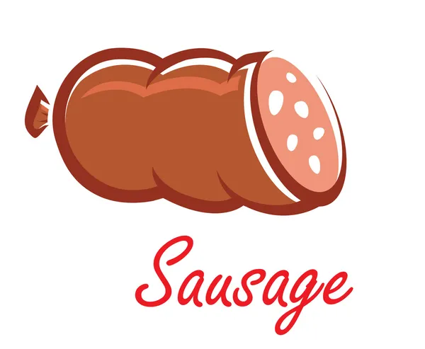 Caricature wurst ou saucisse — Image vectorielle