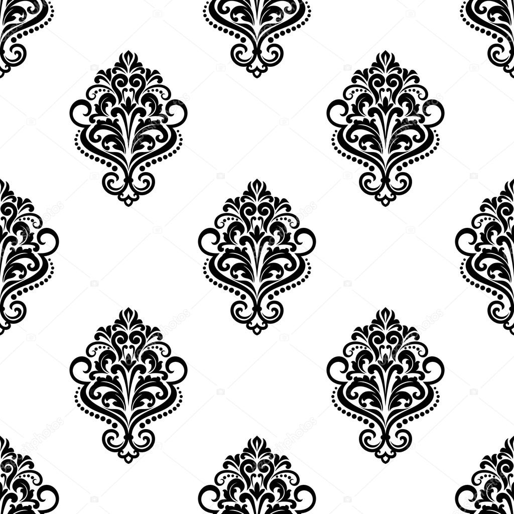 Floral vintage seamless arabesque pattern