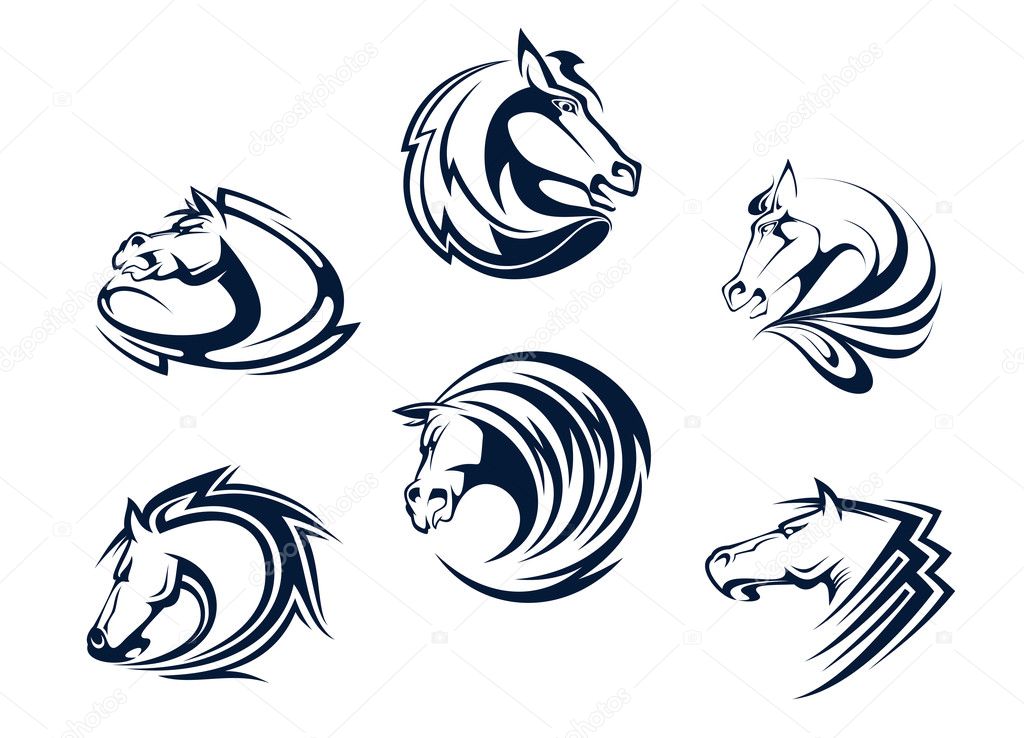 Horse mascots and emblems