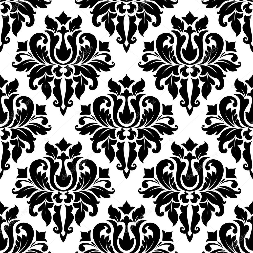 Floral seamless damask pattern