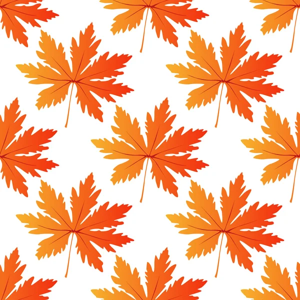 Αρκετά πολύχρωμο φθινόπωρο φύλλα χωρίς ραφή πρότυπο — Διανυσματικό Αρχείο