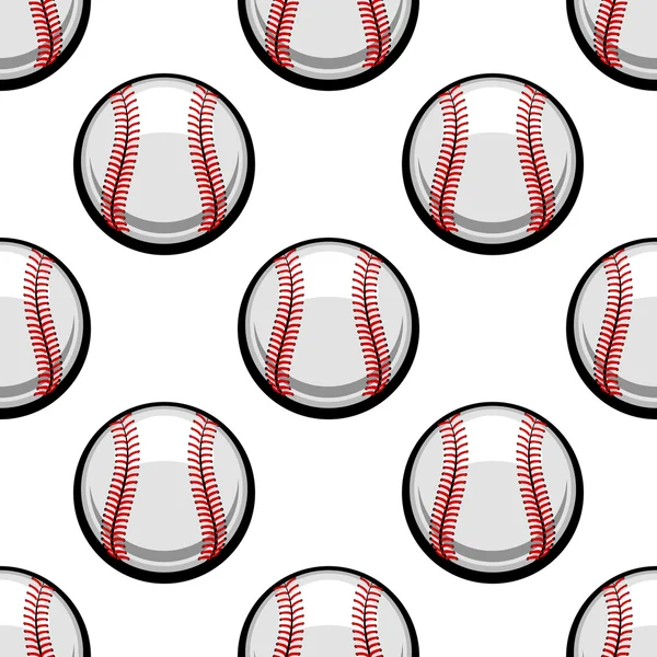 Seamless pattern of baseball balls — Stock Vector