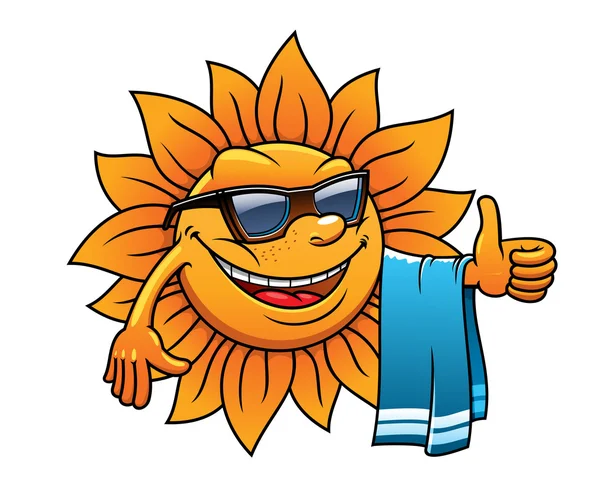 幸せな熱帯の太陽ビーチ休暇 — ストックベクタ