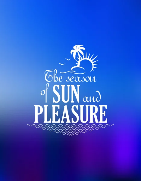 La saison du soleil et du plaisir poster design — Image vectorielle