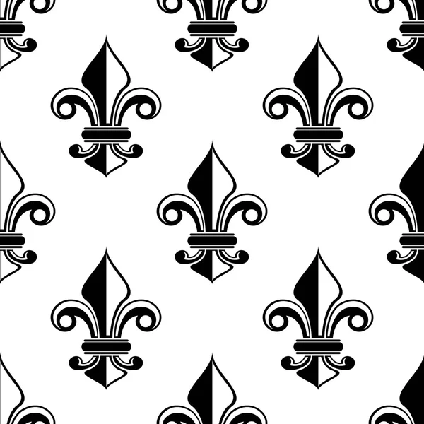 클래식 프랑스 백합 문양 패턴 — 스톡 벡터