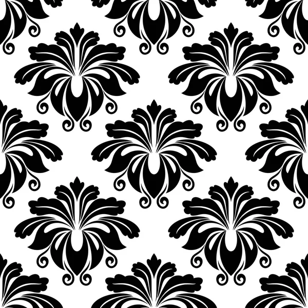 Gras délicat motif floral sans couture — Image vectorielle