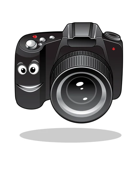 Linda caricatura DSLR o cámara digital — Vector de stock