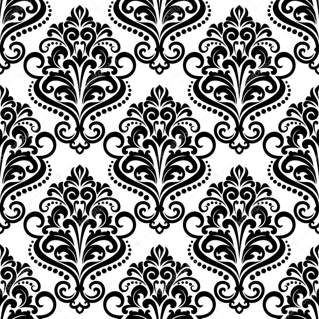 Damask seamless floral pattern