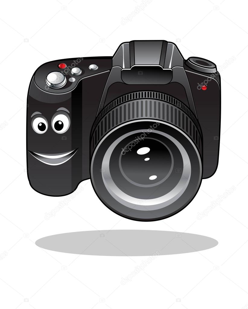 Cute cartoon DSLR or digital camera