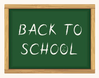 geri okul blackboard poster