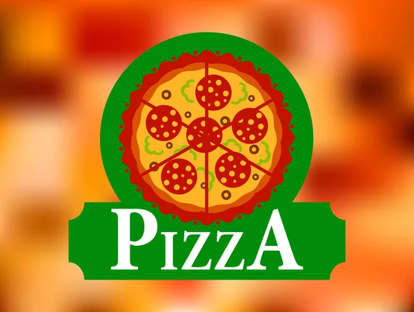 Italian pizza restaurant label — Stock Vector