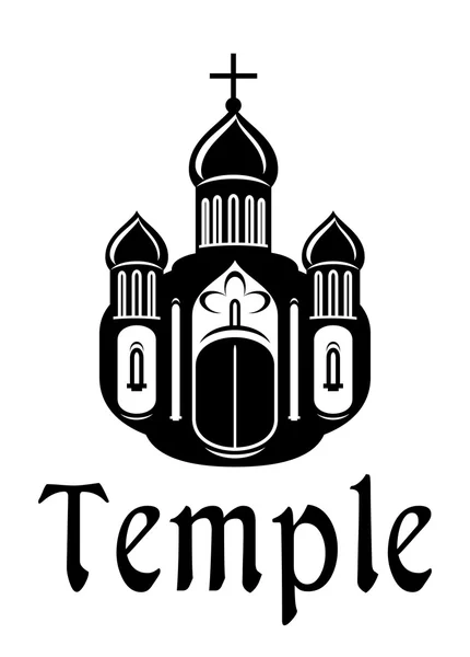 Religious temple or church icon — Stock Vector