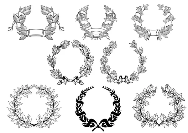 Ensemble de couronne rétro — Image vectorielle