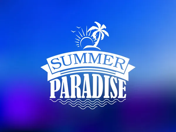 O design do cartaz Summer Paradise — Vetor de Stock