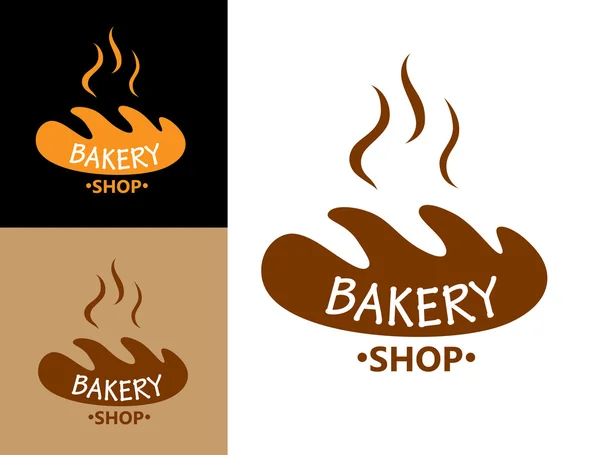 Bakery food symbol with bread — Stock Vector