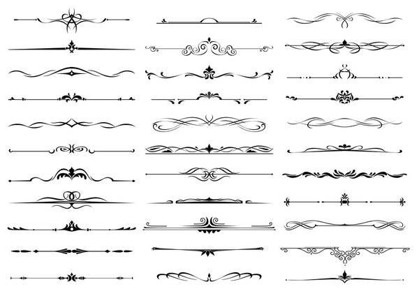 Borders and dividers decorative ornate elements