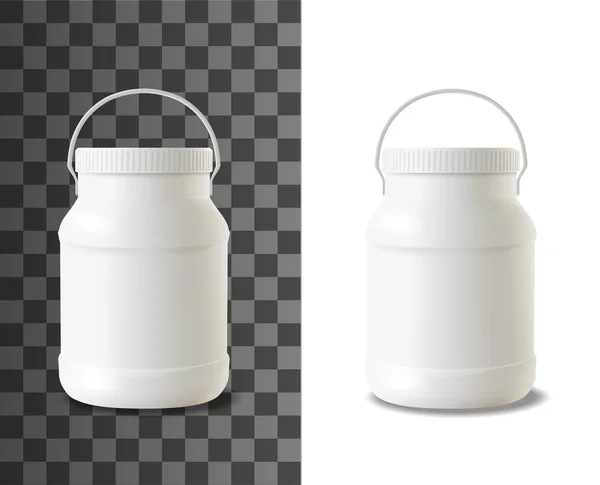 Mayonaise Plastic Fles Realistische Verpakking Mock Van Zure Room Yoghurt — Stockvector