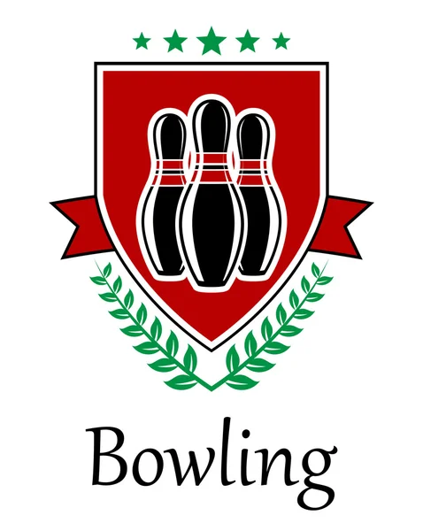 Bowling symbol for sporting deseign — Stock Vector