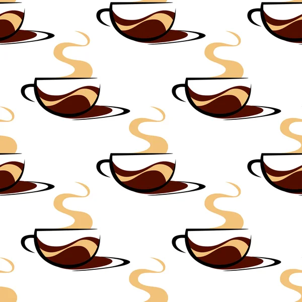 Forró a kávé zökkenőmentes seaming — Stock Vector