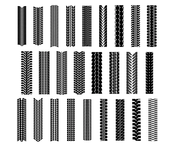 Jeu de formes de pneus — Image vectorielle
